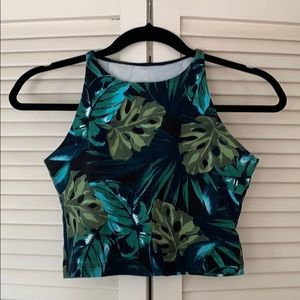 American apparel banana leaf crop top